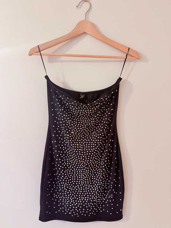 Windsor Dresses & Skirts - WINDSOR • Black Mini Strapless Dress with Iridescent Rhinestones